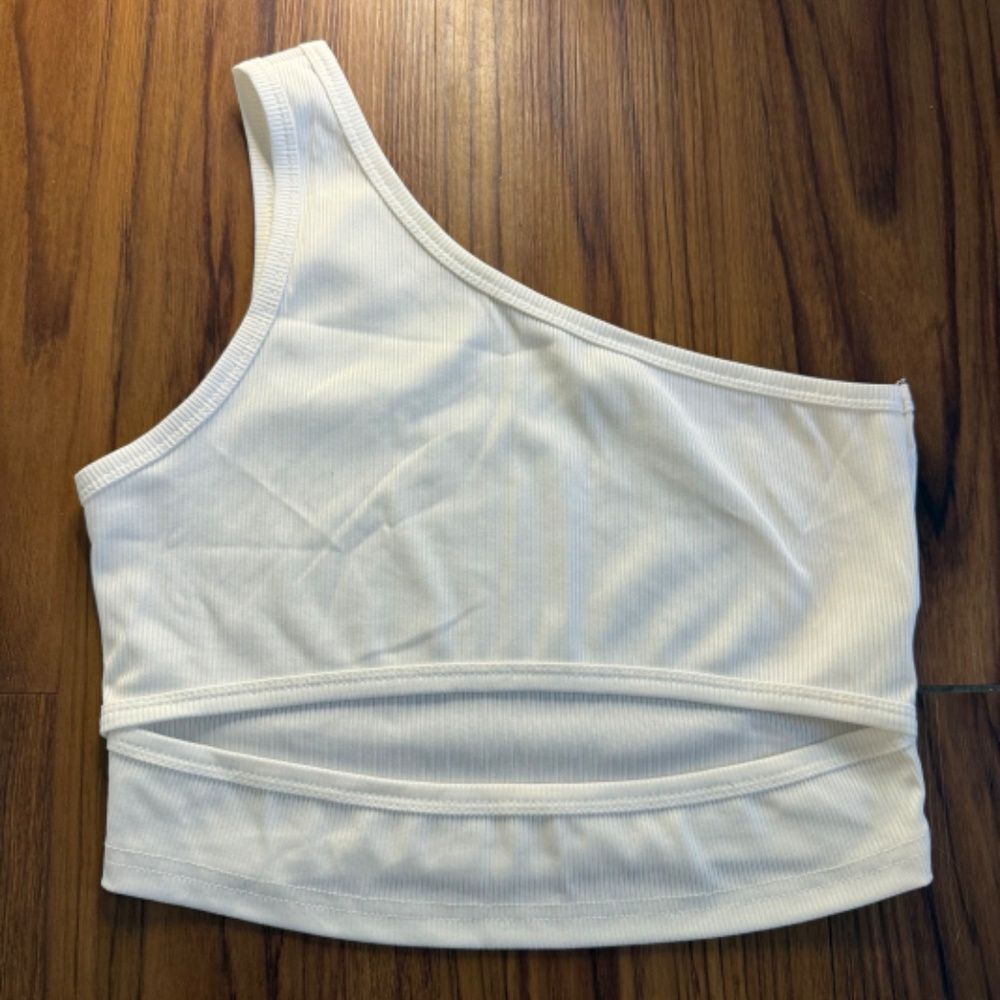 SHEIN Slit Front One Shoulder Tank